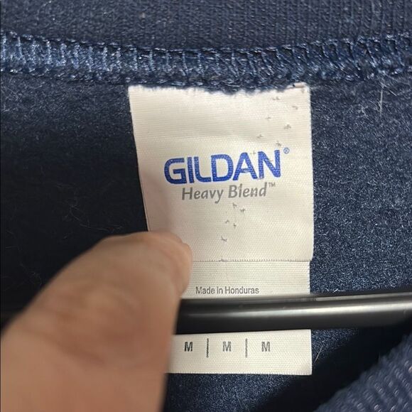 Gildan Blue Crewneck Sweater Classic Cotton Blend - Picture 6 of 9
